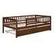preview thumbnail 43 of 70, Wood Daybed with Trundle and Fence Guardrails