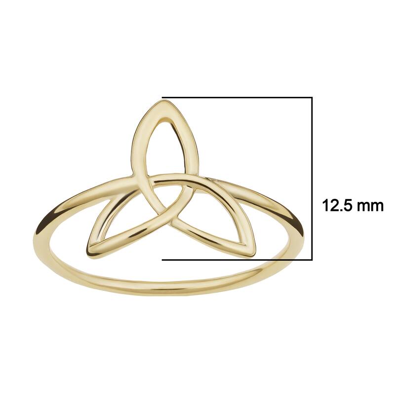 14k Yellow Gold Trinity Celtic Knot Ring