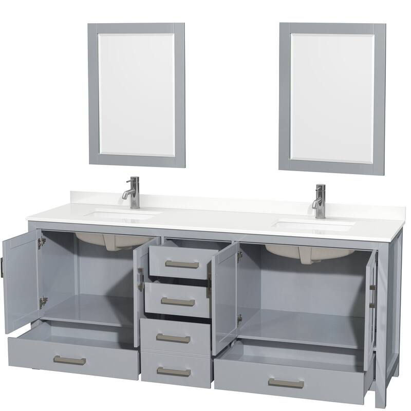 Wyndham Collection WCS141480D-QTZ-UNSM24 Sheffield 80" Free Standing