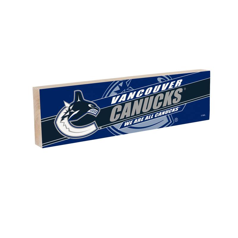 Vancouver Canucks Wooden Tabletop Mantel Shelf Sign