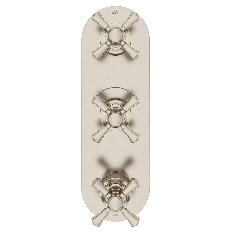 DXV Oak Hill 3-Handle Slim Valve with Cross Handles