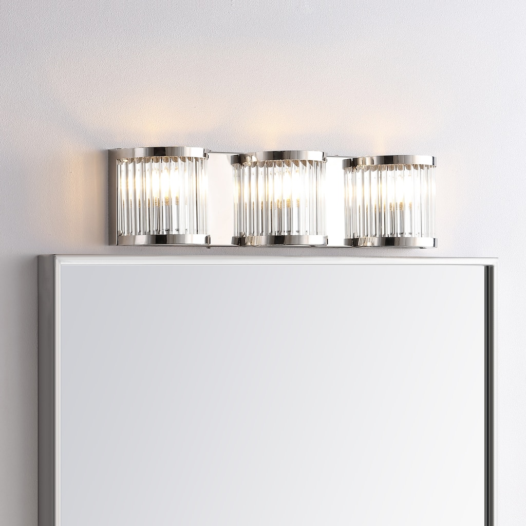 SAFAVIEH Lighting Maverick Three Light LED Wall Sconce - 19"x3.3"x4.8"