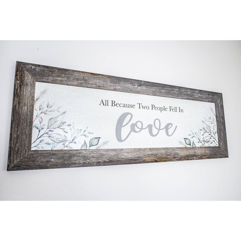 All Because Two People Fell In Love Framed Bedroom Decor Art