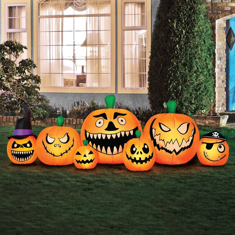 Novelty Lights Pumpkin Patch Halloween Inflatables, Pumpkin Yard Decor, 8.5 Feet - PUMPKIN PATCH