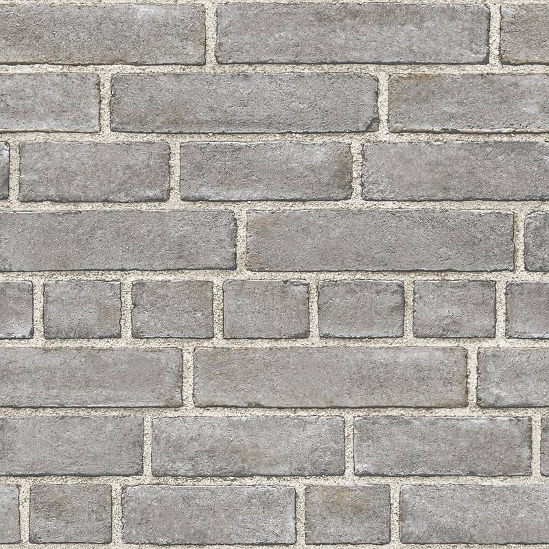NuWallpaper Grey Brick Façade Peel & Stick Wallpaper - 216in x 20.5in x 0.025in