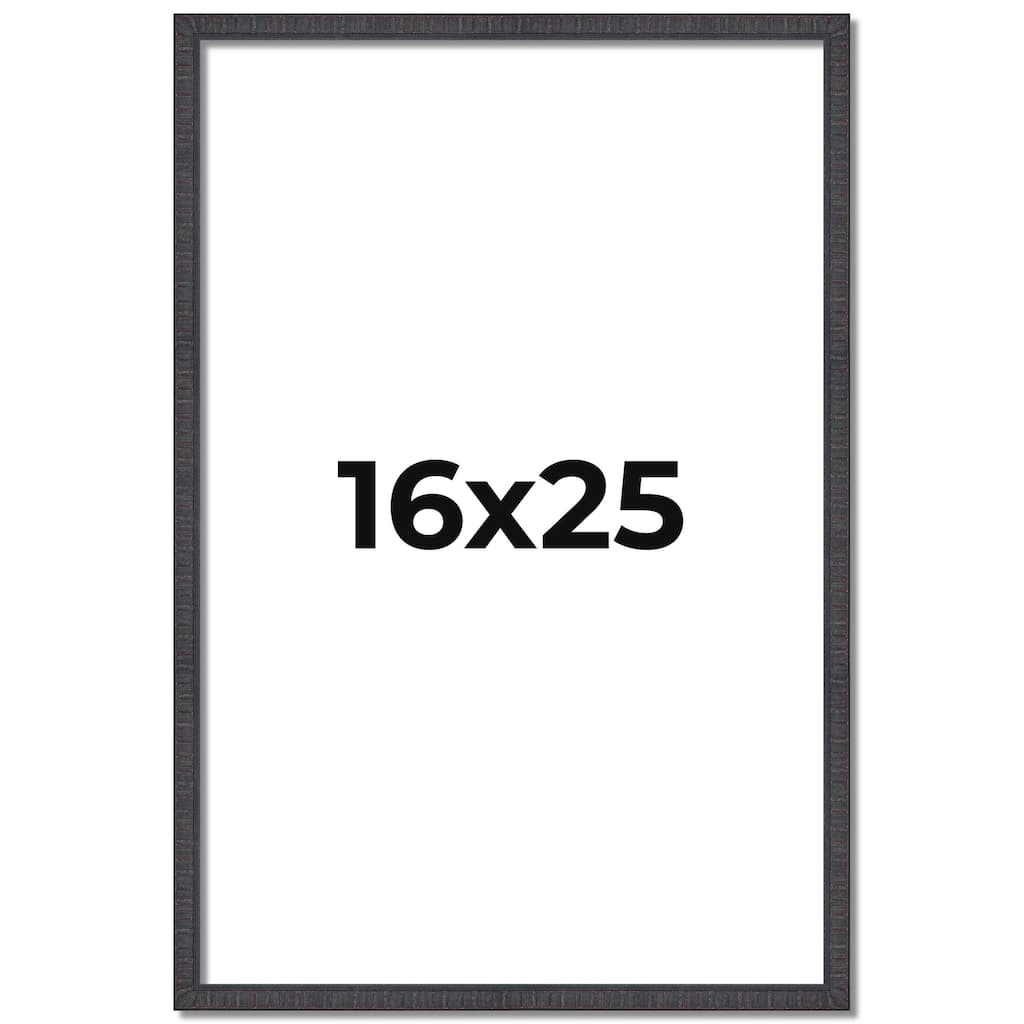 16x25 Frame Brown Solid Wood Picture Frame - Complete Modern Photo