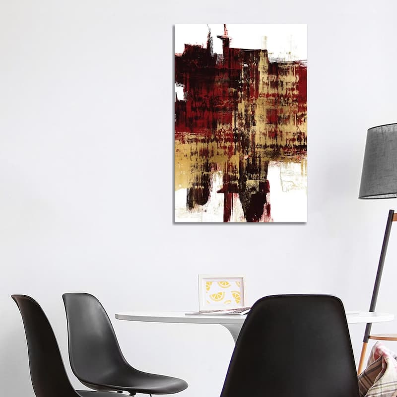 iCanvas "Kinetic Gold on Red II" by Alex Wise Canvas Print - 40x26x1.5