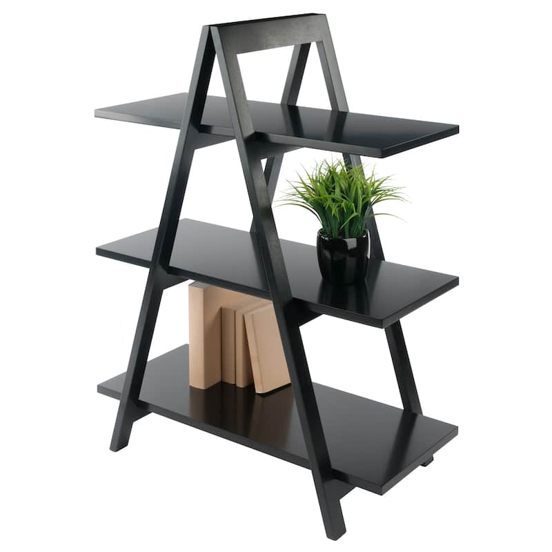 Aaron 3-Tier A-Frame Shelf, Black - 30.12 x 15.28 x 38.39 inches