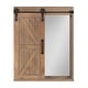 preview thumbnail 21 of 26, Cates Decorative Wood Wall Cabinet with Vanity Mirror and Barn Door Rustic Brown