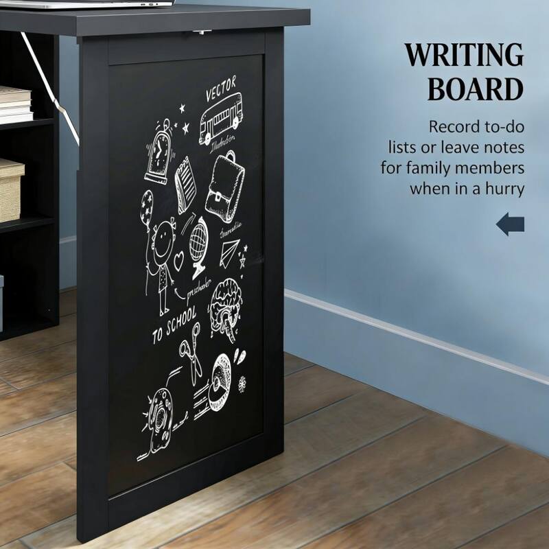Wall Mount Computer Desk,Fold-out Convertible Home Office Desk