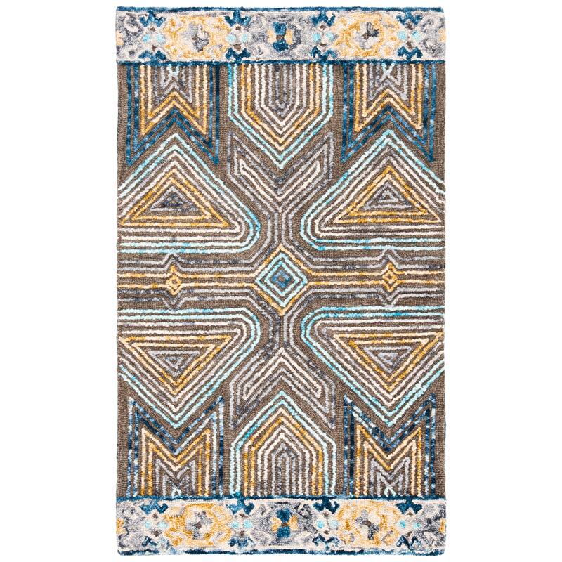 SAFAVIEH Handmade Trace Cristal Geometric Wool Rug