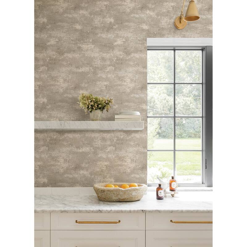 Advantage Al Fresco Chocolate Plaster Wallpaper