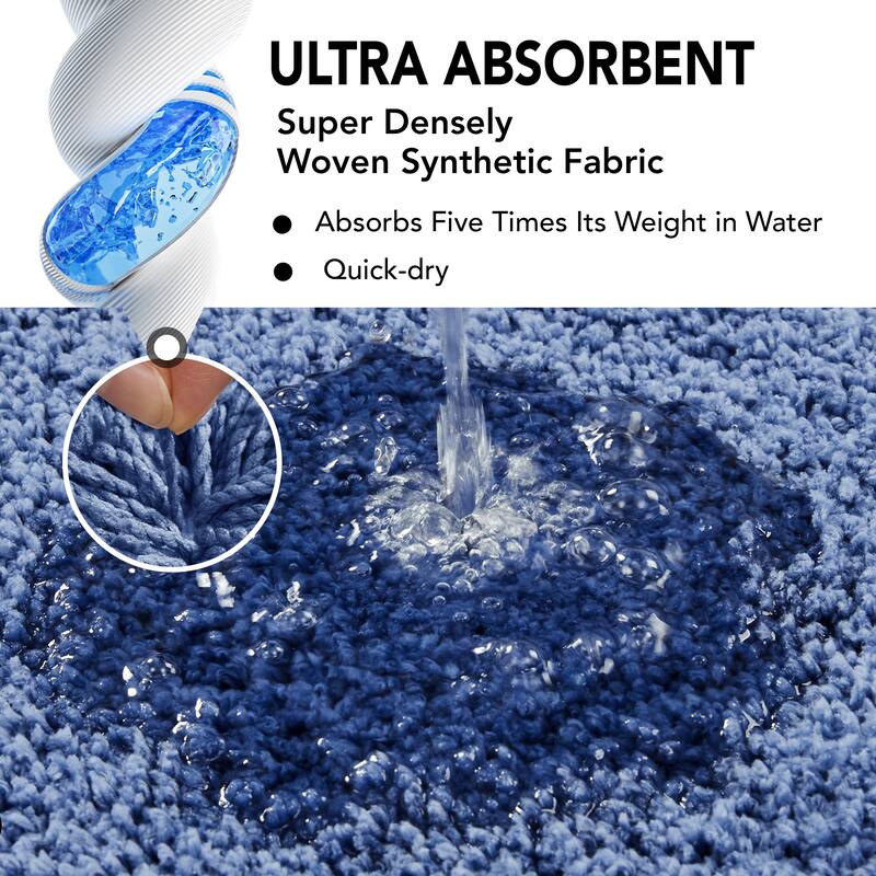 Deconovo Bathroom Rugs, Non Slip Absorbent Shower Bathroom Mat (1 PC)