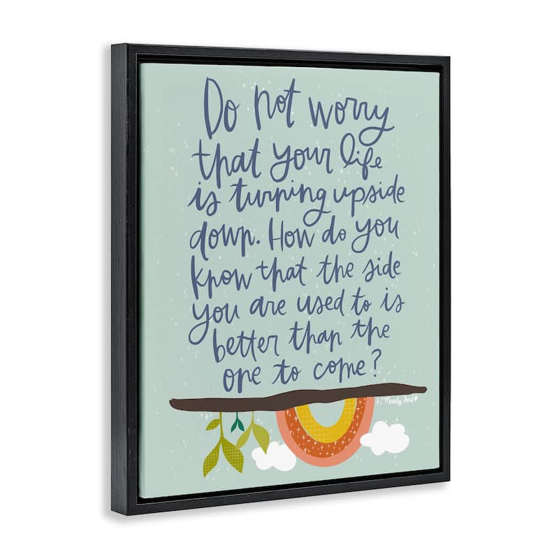 Stupell Hopeful Encouraging Phrase Framed Floater Canvas Wall Art Design By Mandy Ford Art + Illustration