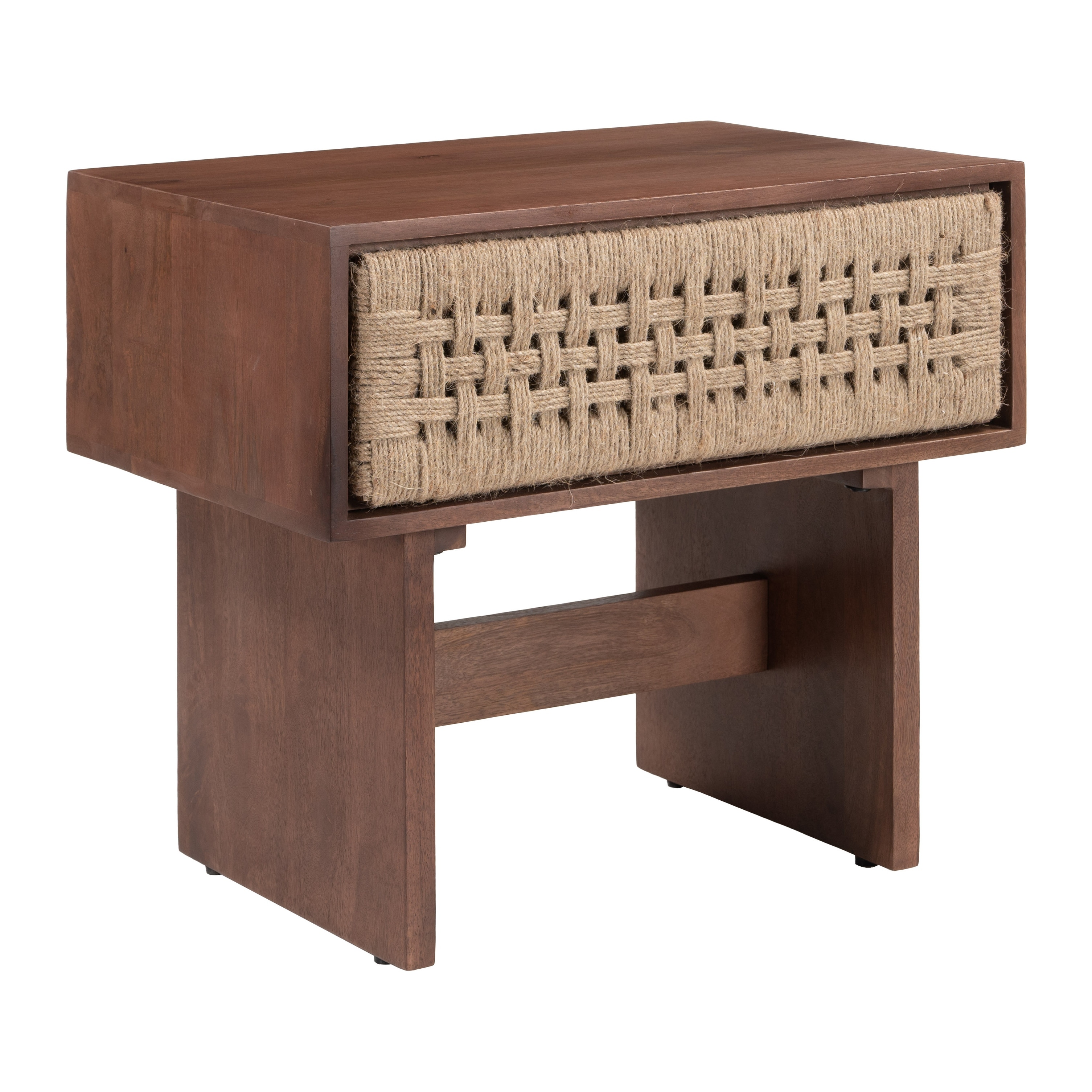 Amaria Nightstand Natural & Walnut