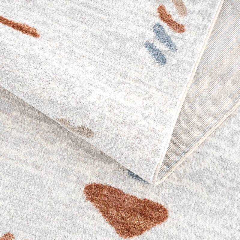 Hauteloom Arnon Living Room, Bedroom Machine Washable Area Rug - Medium Gray, Gray, Navy - 2' x 3'