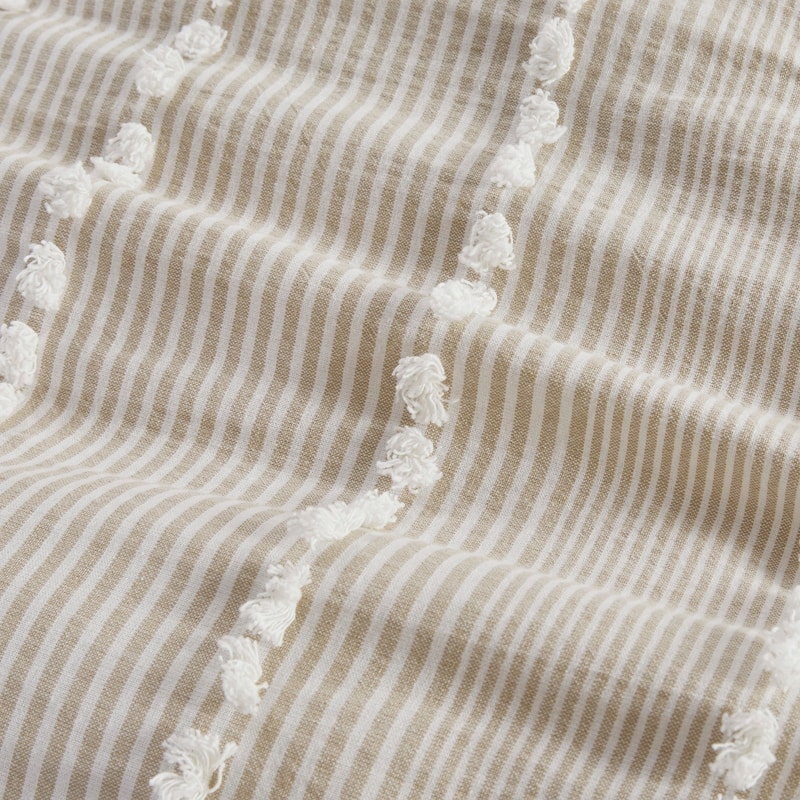 Harbor House Anslee Taupe 3 Piece Cotton Yarn Dyed Duvet Cover Set