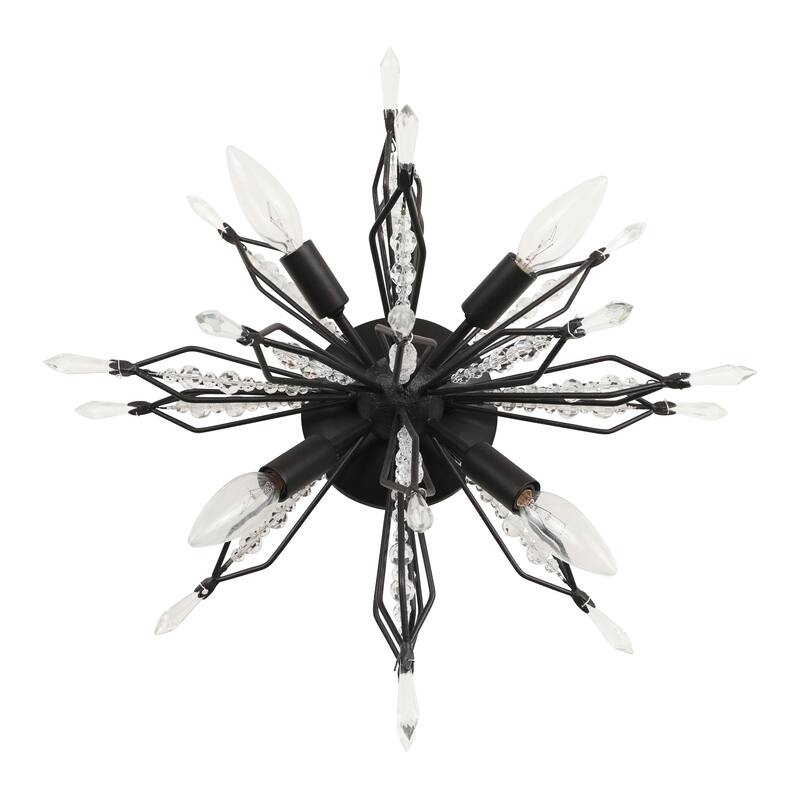 Varaluz Orbital 4-Light Semi-Flush Wall Sconce/Ceiling Light - Carbon