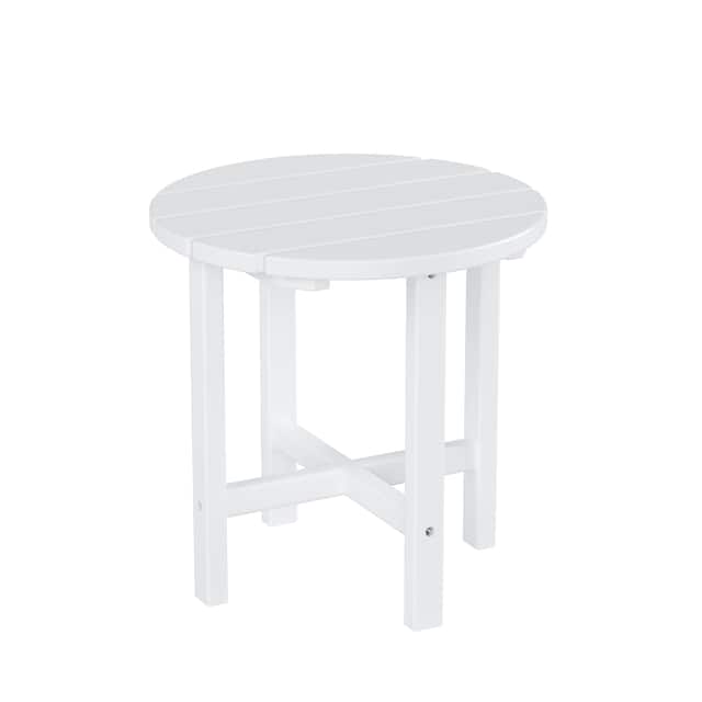Laguna 18-inch Round Side Table - White