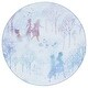 preview thumbnail 3 of 6, SAFAVIEH Machine Washable Slip Resistant Collection Inspired By Disney's Animated Film Frozen 2 - Believe 5' x 5' Round - Light Blue/Purple - Round