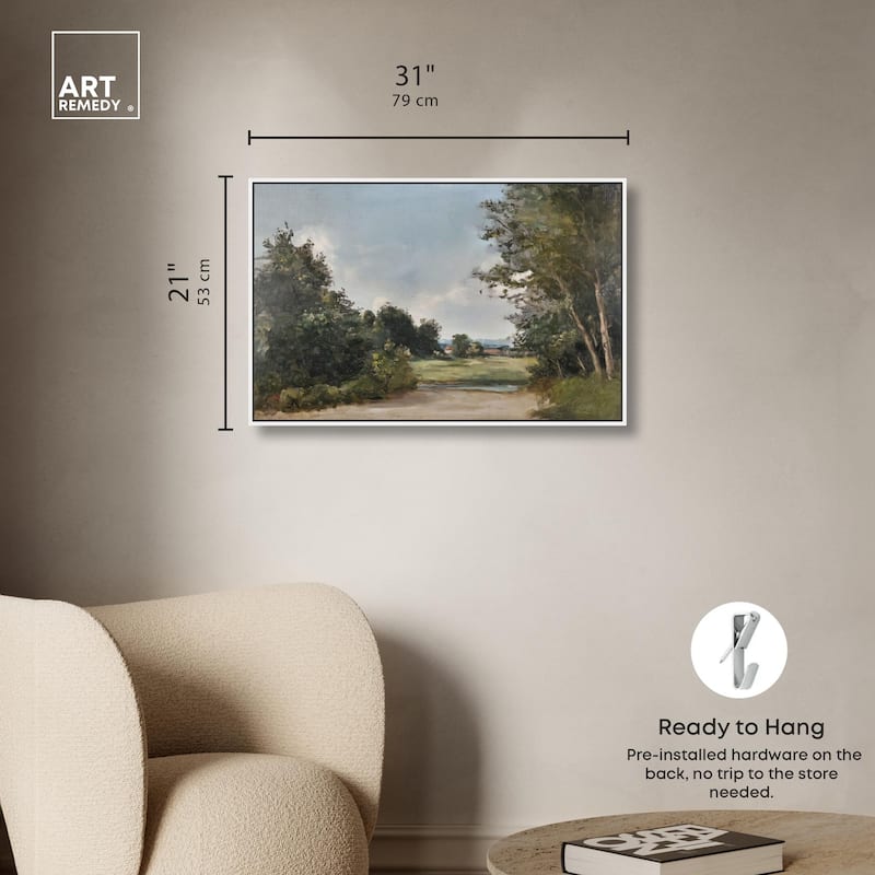 Hilltop Tower View II Canvas by Art Remedy