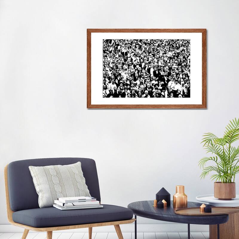 iCanvas "1970s Posterization Of Crowd In Stadium Bleachers" by Vintage Images
