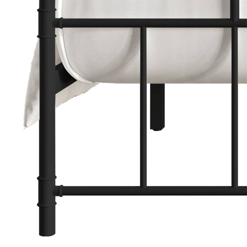 CraftPorch Minimalist Curved Edge Metal Platform Bed