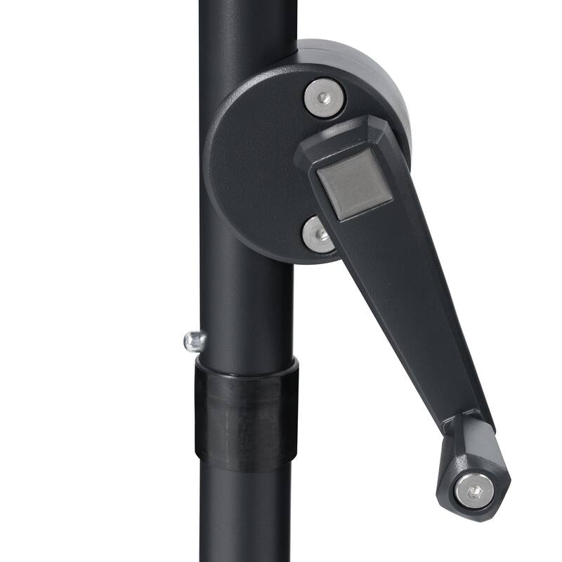 10 x 6.5 FT Rectangular Double Top Patio Market Umbrella with Black Base Weight Stand