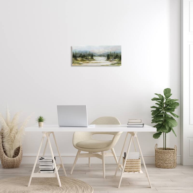 Stupell Vast Country Landscape Rural Mountains Stretched Canvas Wall Art, Design by Nina Blue