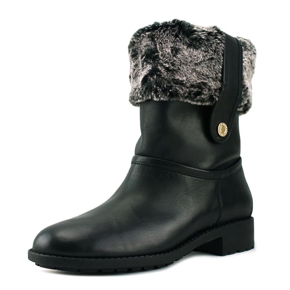 Shop Cole Haan Breene Women Round Toe Leather Black Winter Boot