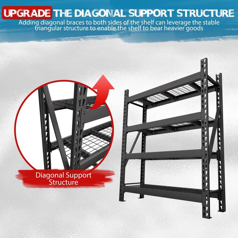 VEIKOUS Heavy Duty Metal Shelving Unit, 9000LBS Capacity, Adjustable Garage Storage Shelves for Pantry & Garage Organization