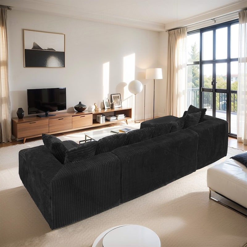 Versatile Modular Sofa with Reversible Design and Premium Fabric for Comfortable Living