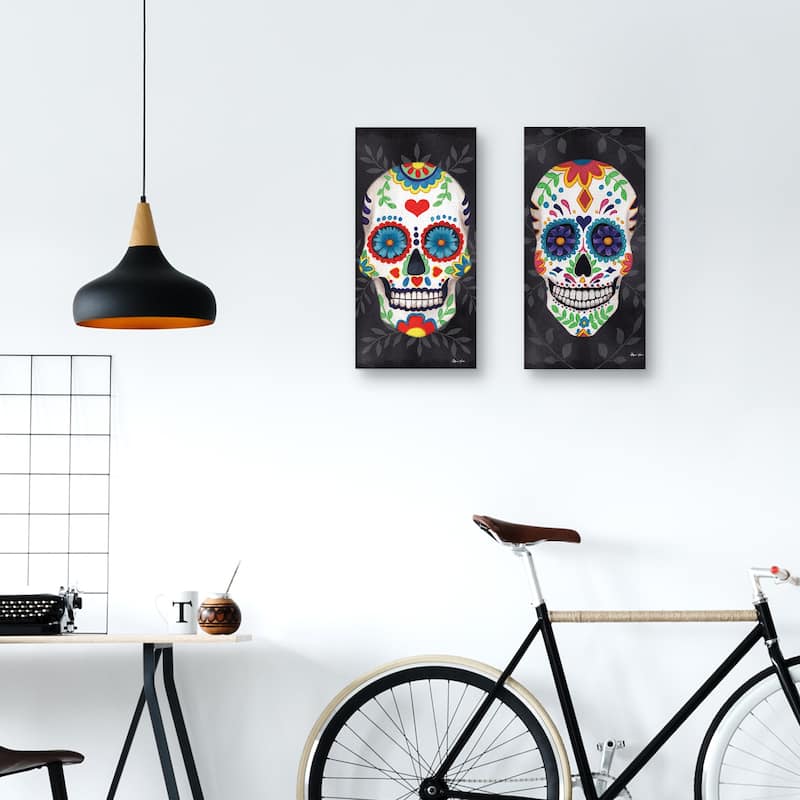 Sugar Skull II, III by Sheri Hart Canvas Art Print Set