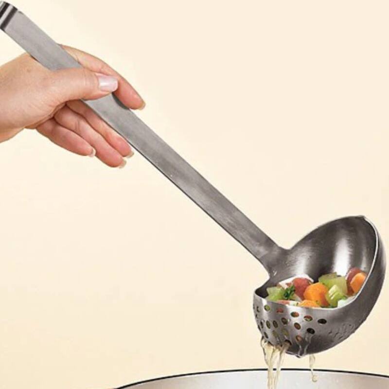 Amco Stainless Steel Straining Ladle - 6.5-ounce