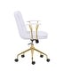 preview thumbnail 19 of 21, Porthos Home Tilly Office Chair, PU Leather, Gold Chrome Roller Base