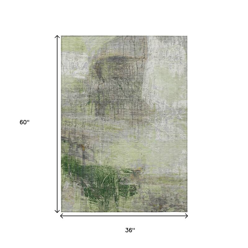 HomeRoots Abstract Transitional Rectangle Outdoor Rug