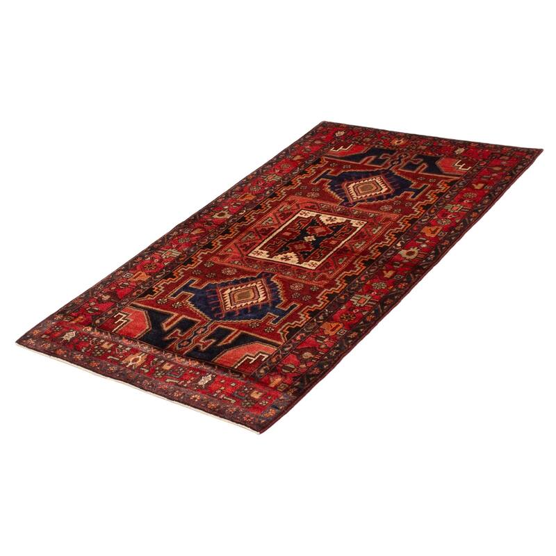 ECARPETGALLERY Hand-knotted Konya Anatolian Red Wool Rug - 3'11 x 7'0