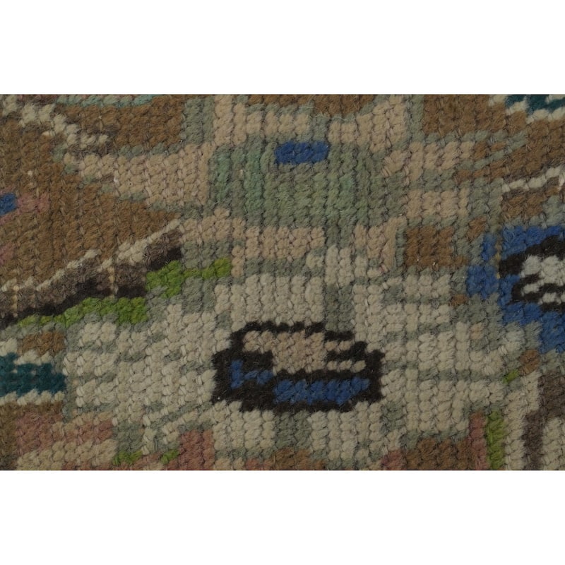 Hand Knotted Oriental 100% Wool Carpet Traditional Floral Oranges & Rust Tabriz Area Rug - 9' 4'' X 6' 5''