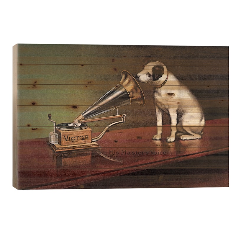 RCA Victor Trademark Print On Wood by Unknown - Multi-Color - 18x26x1.5