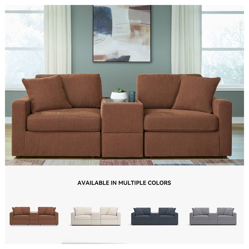 Signature Design by Ashley Modmax 3-Piece Sectional with Storage Console - 93" W x 37" D x 36" H
