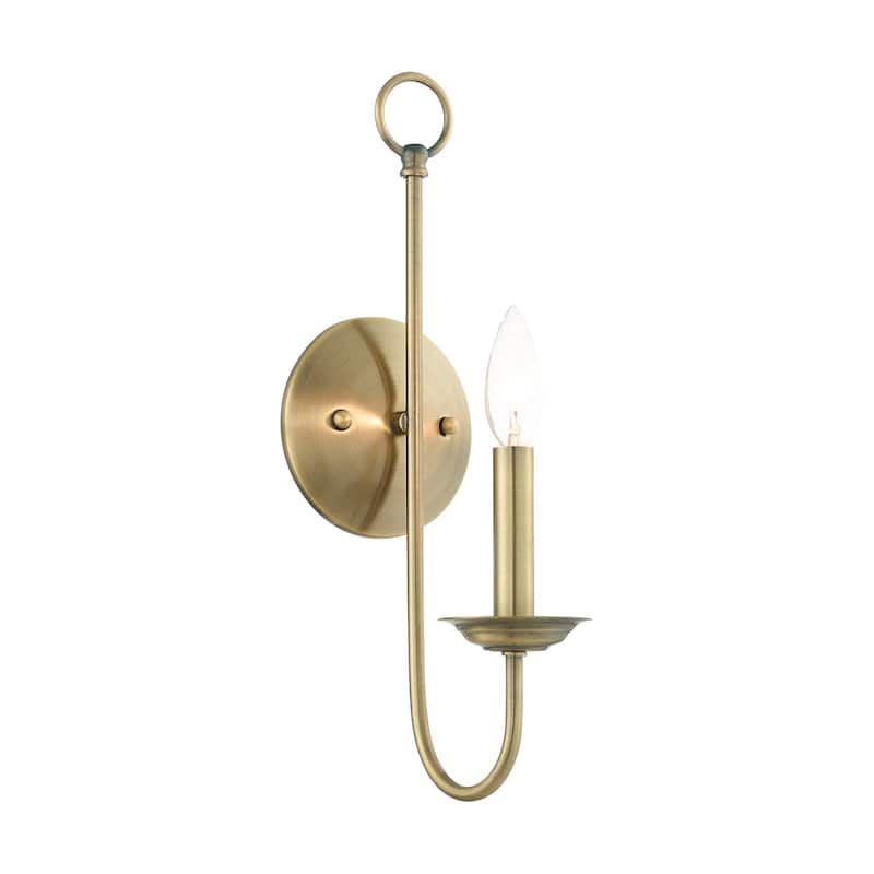 Livex Lighting Estate Single Light 16" Tall Wall Sconce - Antique Brass