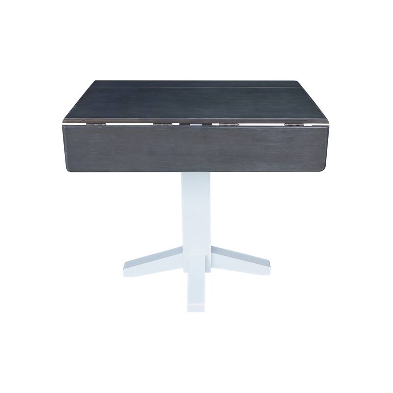 36 in. Solid Wood Square Dual Drop Leaf Dining Table