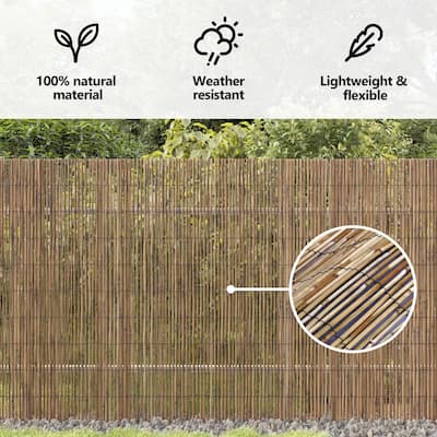 vidaXL Garden Reed Fence 118.1/157.5/196.9/236.2 x 55.1 in