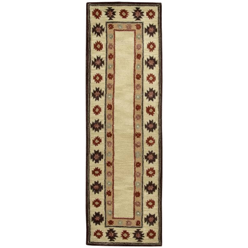 Alora Decor Ryder Hand-tufted Southwestern Wool Rug. - 8' Runner - Tan