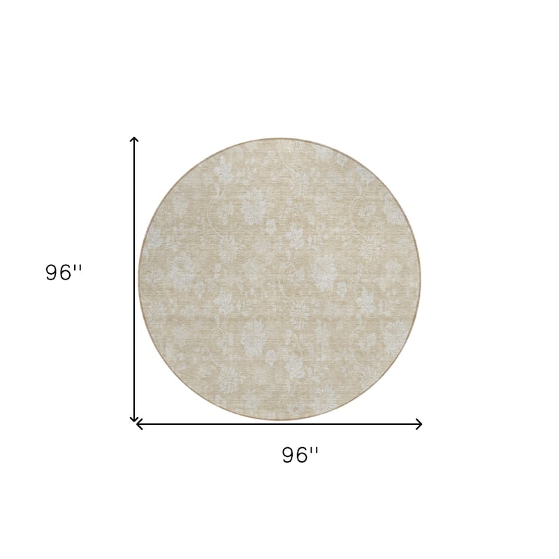 HomeRoots Floral Transitional Rectangle Outdoor Rug