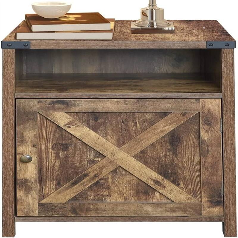 Table with Cabinet and Shelves - 18"D x 18"W x 24"H