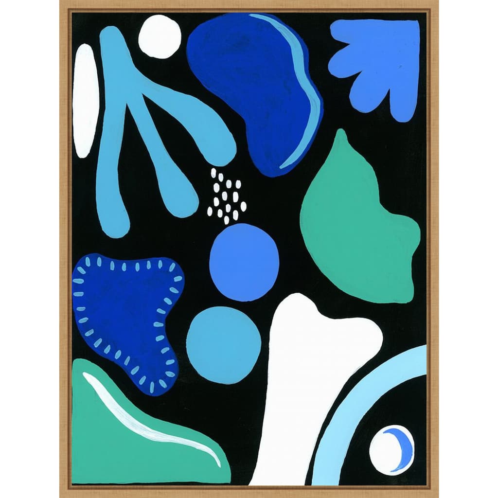 Cool Shapes I by Regina Moore Framed Canvas Wall Art Print - Sylvie Maple