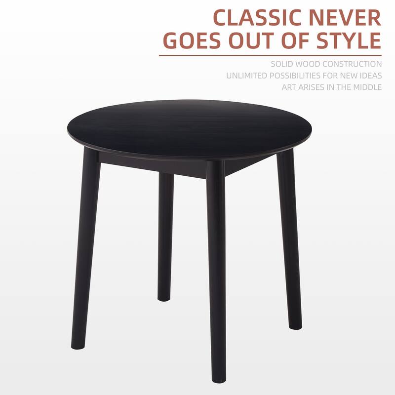 Round Table, All Solid Wood, Can Sit 2-4 People Diameter 31.5 Inches
