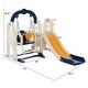 preview thumbnail 2 of 8, 3 In 1 Toddler Slide And Swing Set Climber Slide Playset With Basketball Hoop Freestanding Indoor Outdoor