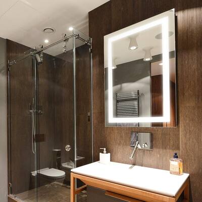 Dyconn Faucet Edison Wall-mounted LED Backlit Tri-Color Mirror - Clear